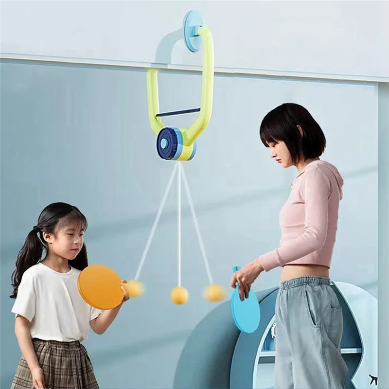 A01F-Door Ping Pong Game فوق الباب، لعبة المدخل القابلة للتعديل Pingpong Trainer Door Jam Pingpong Starter Kit