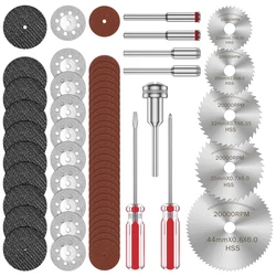 Diamond Saw Blade Abrasive Cutting Disc Set With Mandrels Grinding Wheels For Dremel Accesories Metal Cutting Rotary Tool