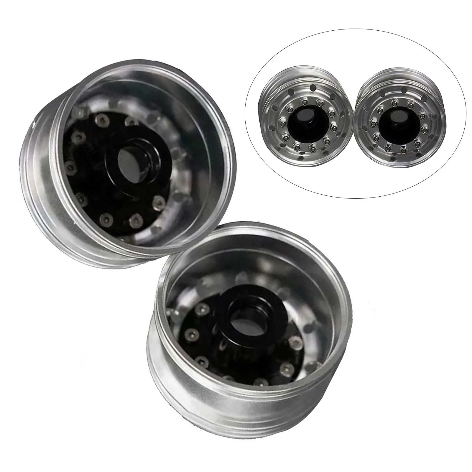 New Metal Front Wide Wheel Hub Bearing RC 1/14 Tractor Truck TAMIYA Dump W-2013