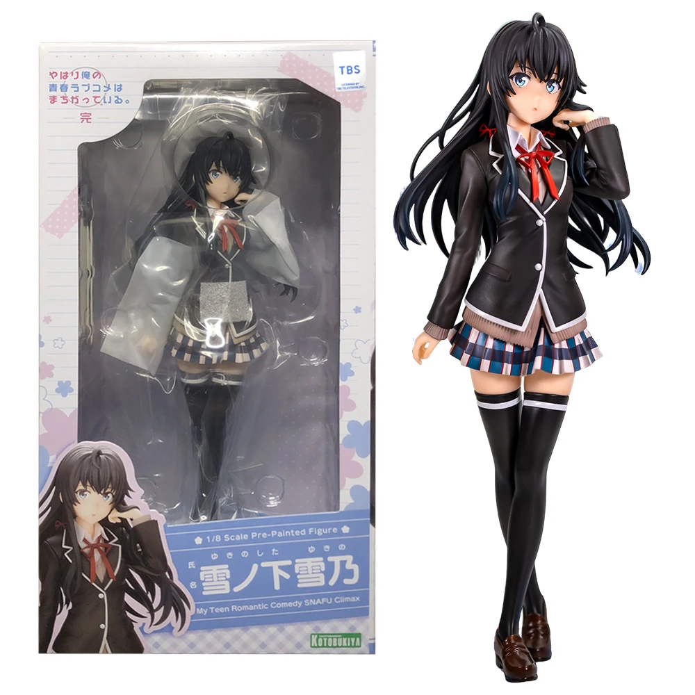 18CM Anime Yahari Ore no Seishun Love Comedy wa Machigatteiru Kan Figure Yukinoshita Yukino Figure School Clothes Ver Model Toy