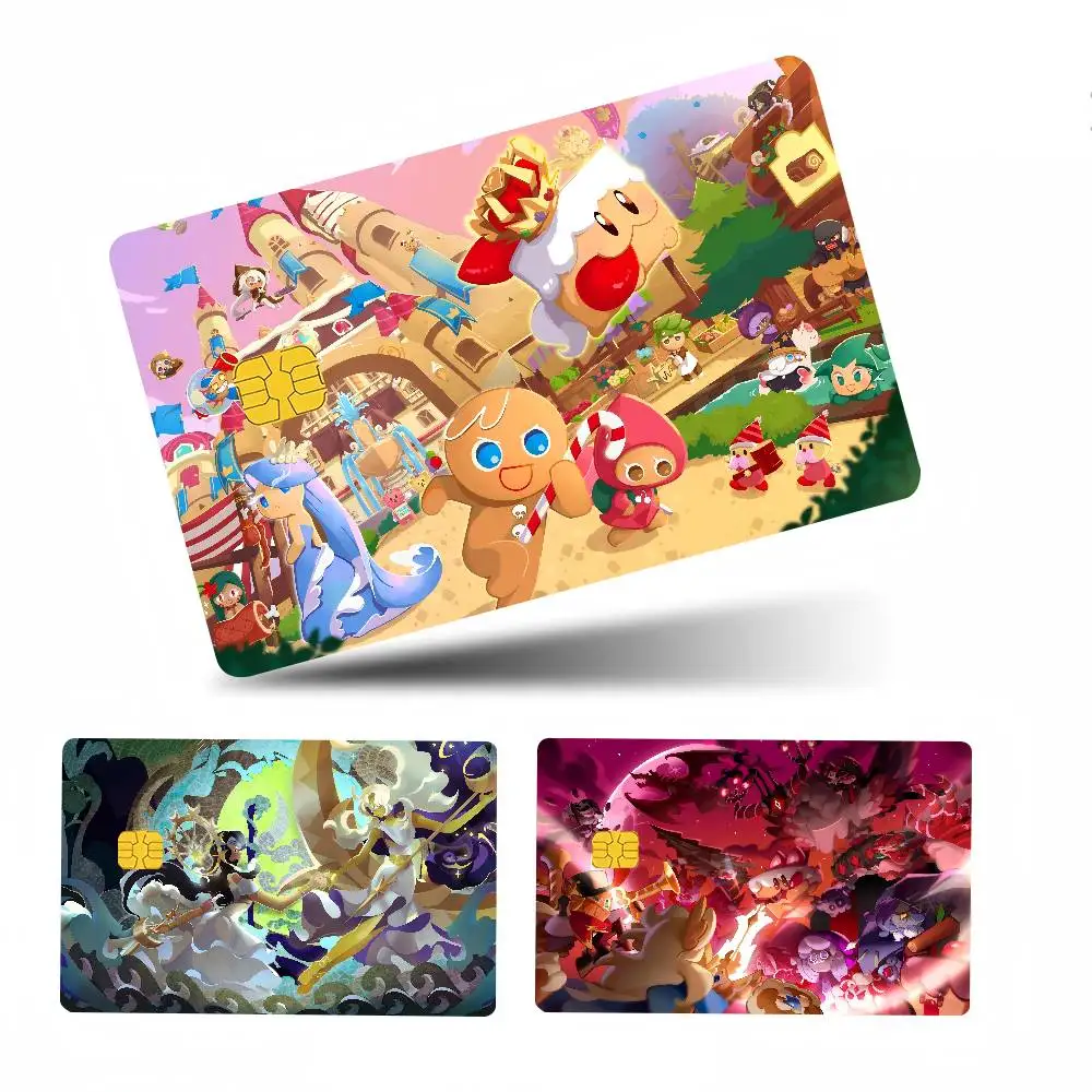 Hot Game-Cookie Run Kingdom Creidt Card Debit Card Sticker Film Case Front Tape For Small Big Chip No Chip