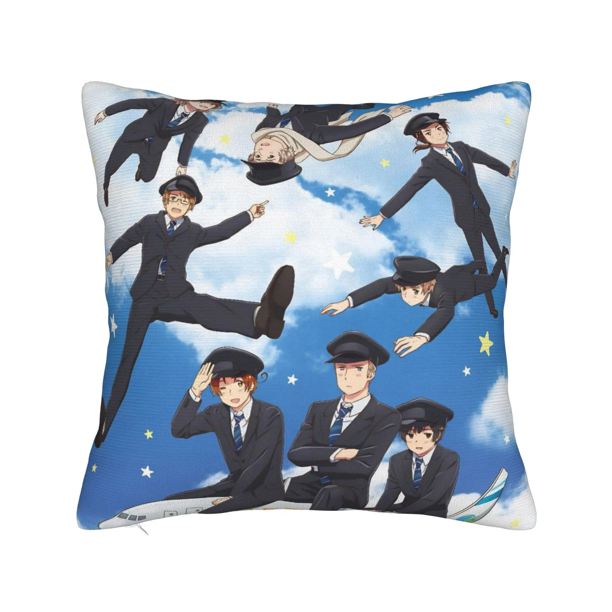 Decorative Pillow Cover Hetalias Axis Powers Stuff Living Room  Throw Pillow Case Cover Zippered Multi Size