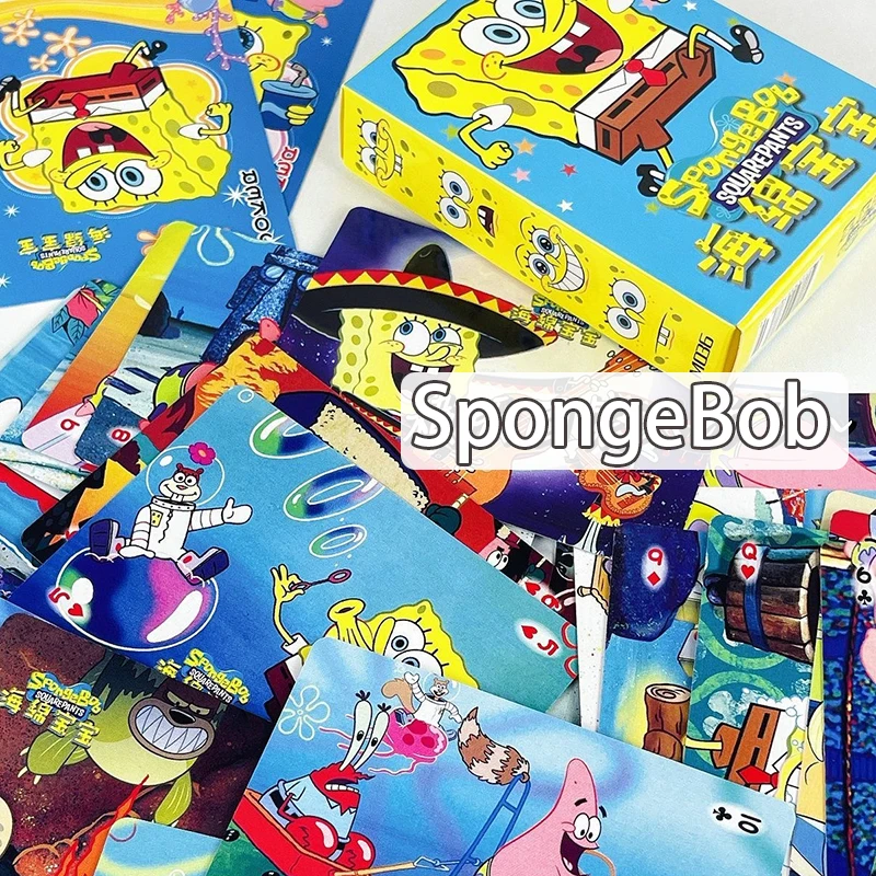 SpongeBob SquarePants Playing Cards Cartoon Anime Poker Suit Girls Boys Dormitory Toy Magic Tool Home Party Club Board Game Gift