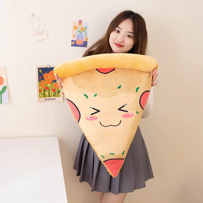 45-65cm Pizza kreative echte Leben Pizza Plüschtiere ausgestopfte Lebensmittel Kissen Kissen Kinderspiel zeug kreative Sofa Stuhl Dekor Geburtstags geschenk