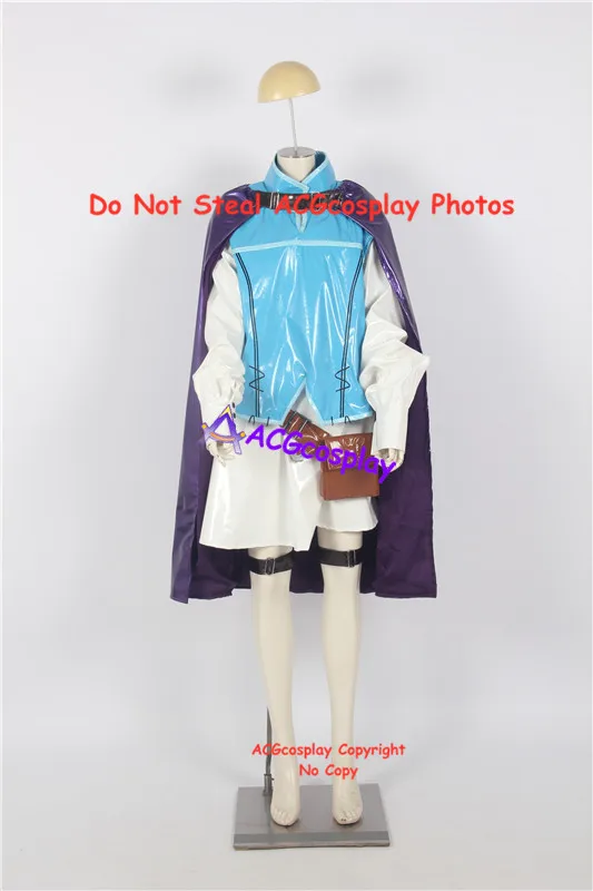 Fire Emblem Nino Cosplay Costume acgcosplay Vinyl Faux Leather Made include Small Bag