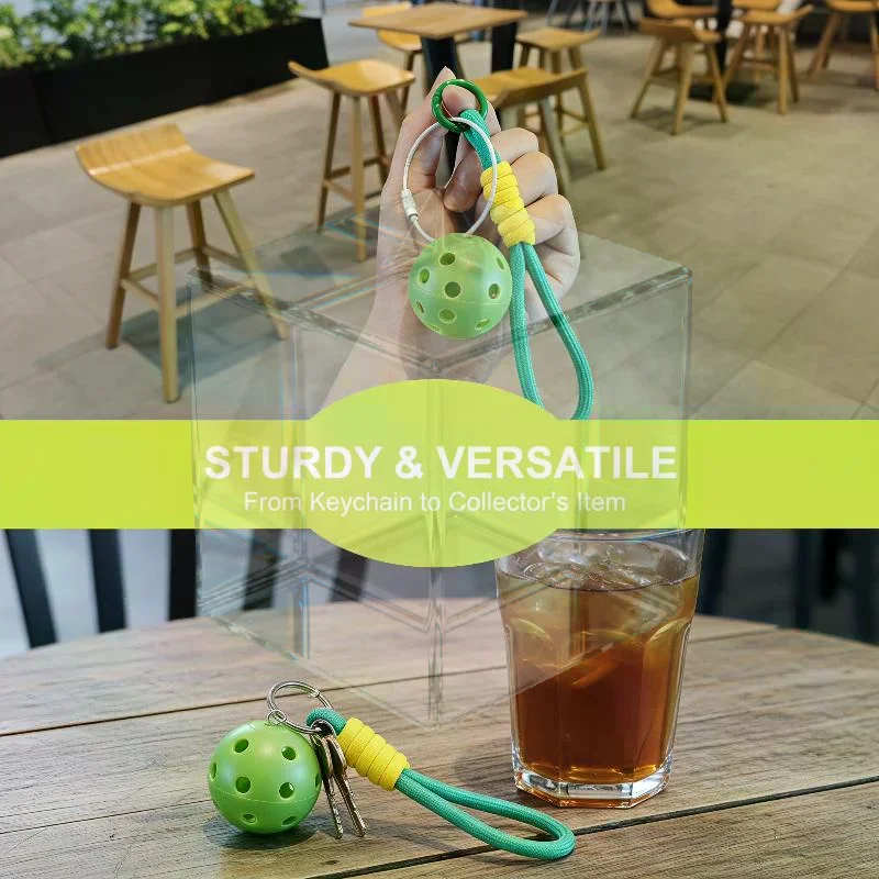 Creative Pickleball Racket Metal Keychain Colorful Hollow Golf Ball Keychains Dink Ball Fans Party Gift Bag Pendant