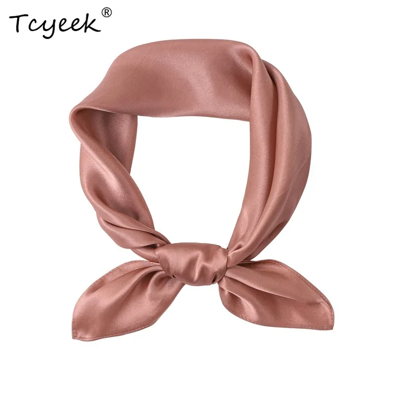 

Tcyeek 100%Real Silk Scarf for Women, Solid Color Kerchief, Mom Gift Fashion Elegant OL Scarves, 2024 Spring New A41980QM