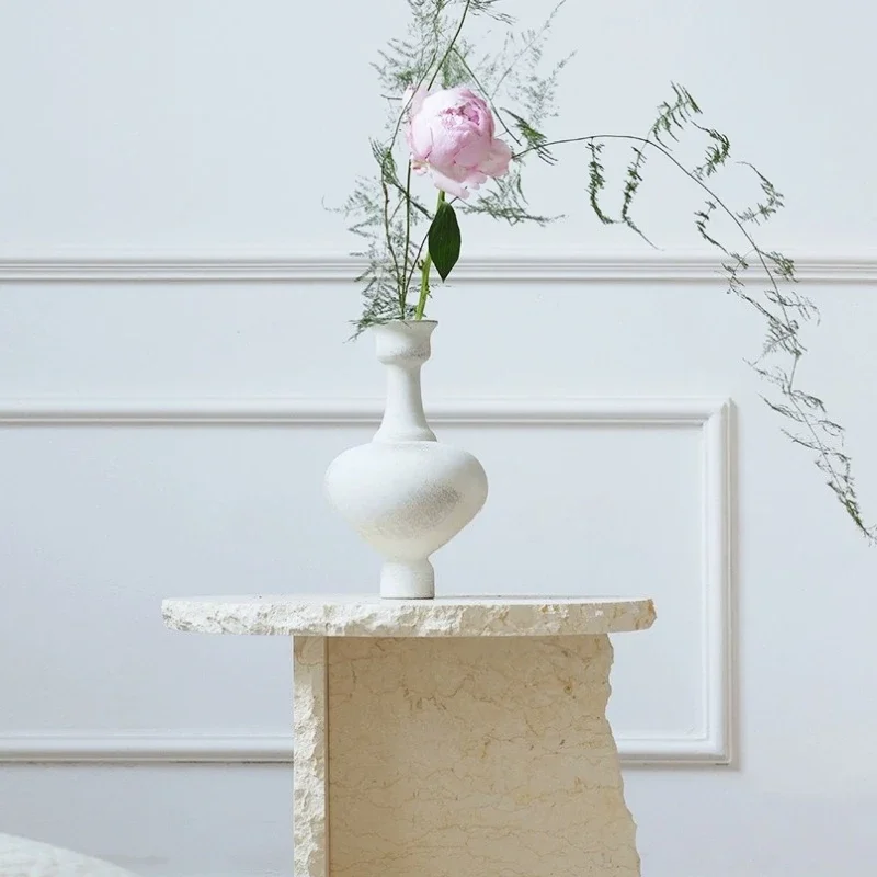 

French side table light luxury sofa side cabinet household corner table marble small coffee table antique art living room