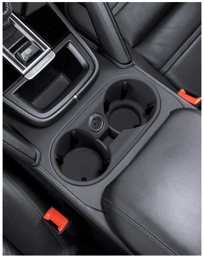 Silikon Auto Tasse Halter Für Porsche Cayenne Macan Center Konsole Flasche Halter Einsatz Anti Slip Trinken Organizer Auto Zubehör – Detail 13