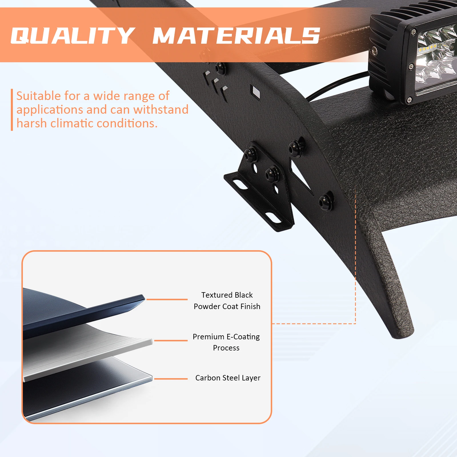 Roof Rack Cargo Luggage Carrier w/LED light For Toyota Tacoma Double Cab 2005-23