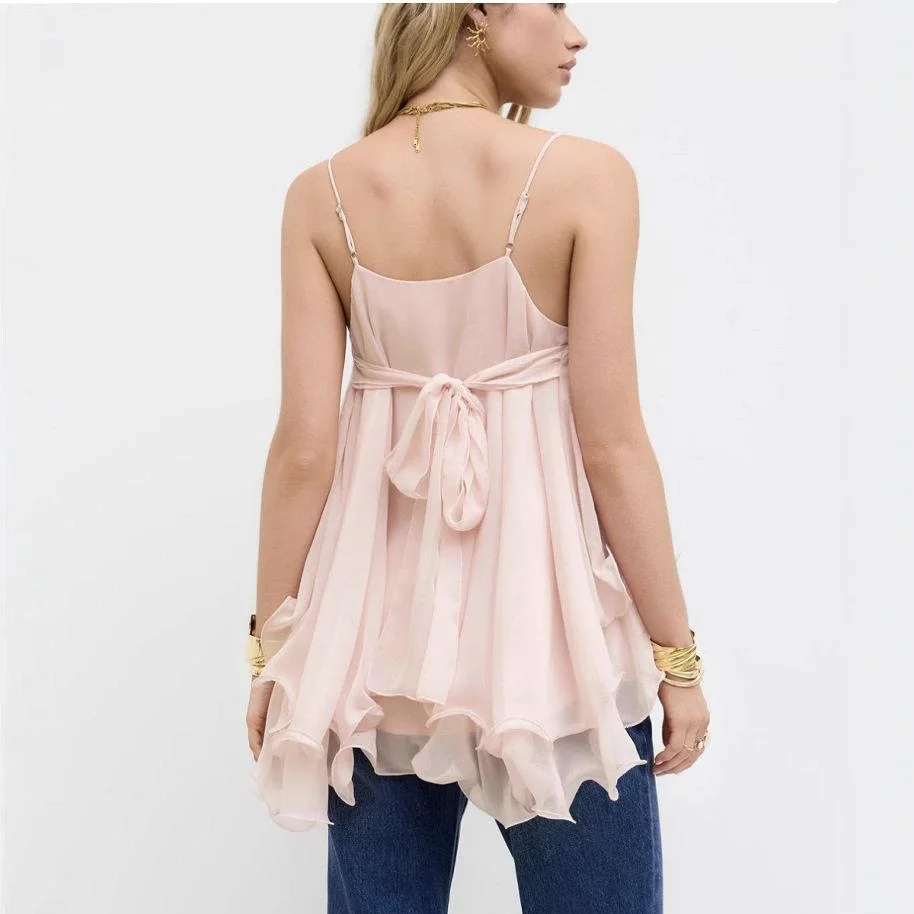

Casual Fashion Women's Top with Lace Trim Vacation Style off Shoulder Blouse Polyester Material Sleeveless Non-stretch