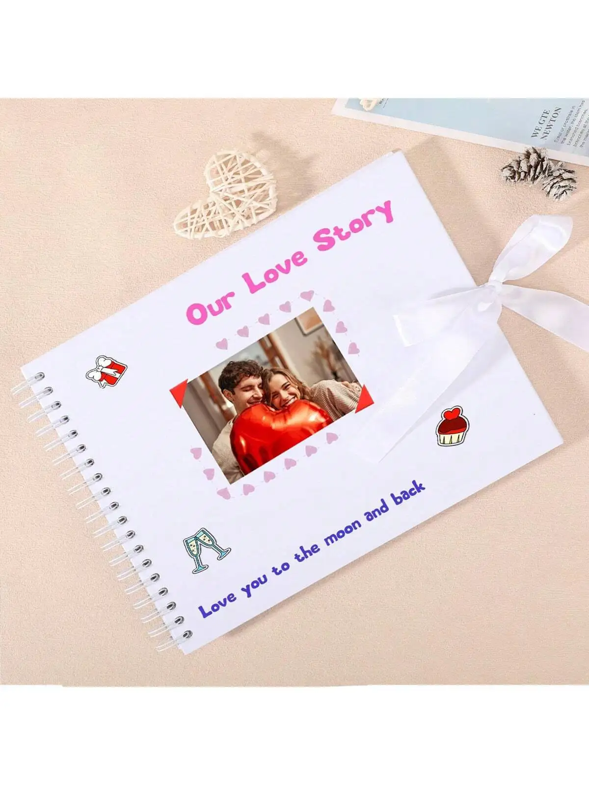 Scrapbook DIY Picture Book Album 40 Pages(29*20.5cm), Large Capacity, Pictures Album Book Birthday Wedding Anniversary image 5