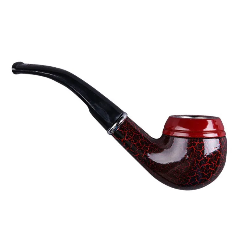 Portable detachable durable resin red Bakelite pipe Imitation Solid Wood Smoking Tobacco Pipe Cigarette Filter Pipes