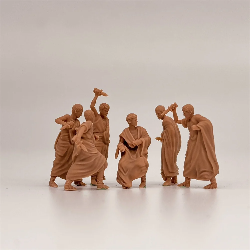 1/72 Scale Roman Assassination of Caesar 6 Figures Standing Pose Resin Model  Historical Figure Unassembled