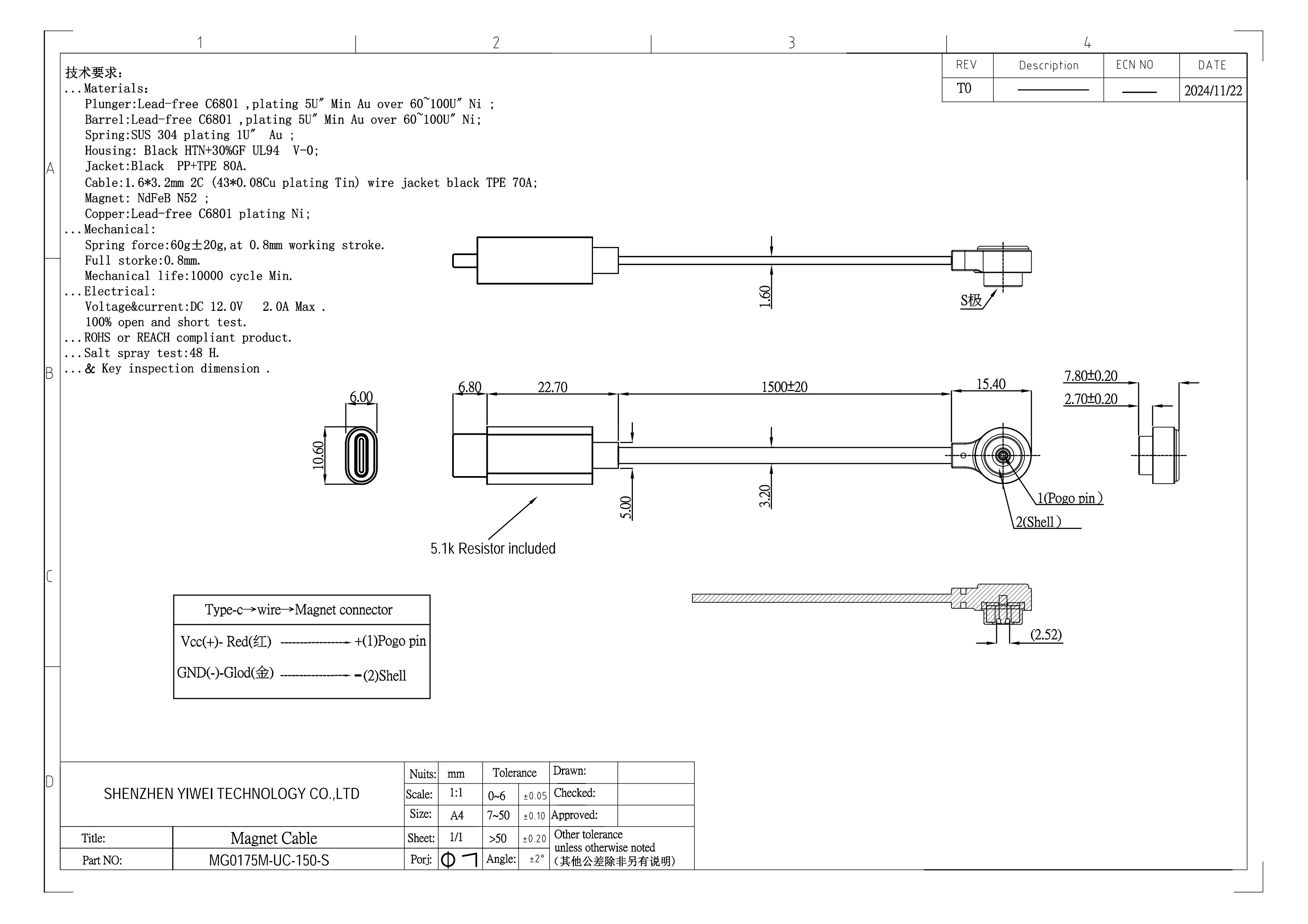 Magnetisches Pogo-Pin USB-C-Kabel Federbelasteter Typ-C 2 4 6 Positionen Steckverbinder Strom- und Datenübertragung für Smartwatch Schönheit & Gesundheit – Detail 20