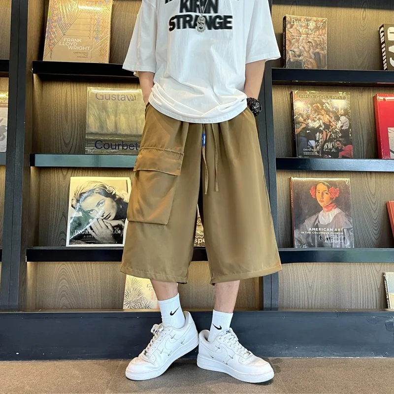 

Men's Summer Thin High Street INS American Trendy Brand Loose Wide Leg Workwear orts Casual Pants Seven-Foot Loose Fit