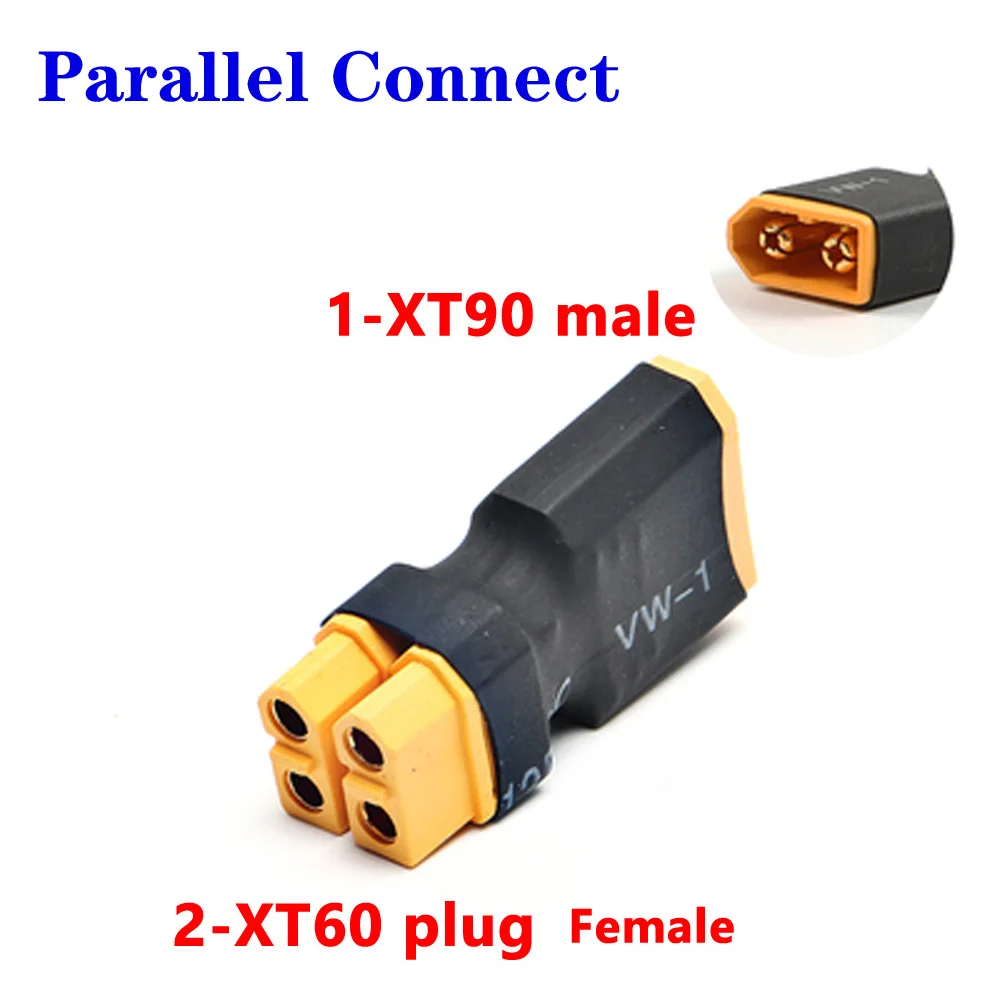 XT60 XT90 / T plug 2 Male to 1 Female / 1-Male to 2-Female Connector Parallel Adapter for Car Plane Heli Lipo Battery ESC