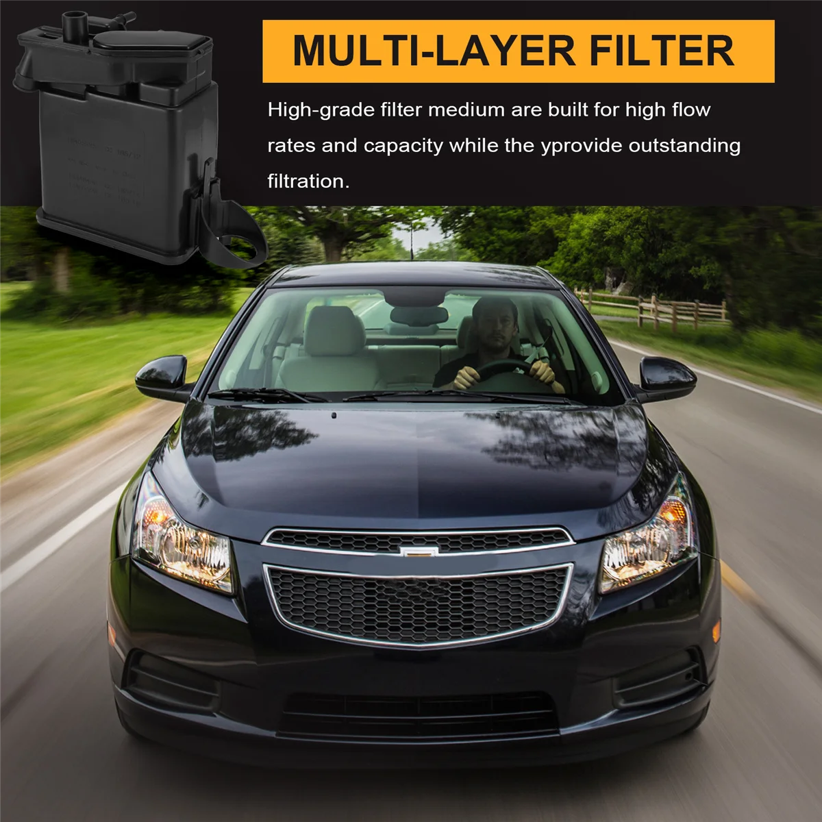 

Стильный автомобильный топливный бак, угольный фильтр, канистра топливного пар двигателя, водоотделитель для Chevrolet Chevy Cruze 2011-2015 13405525