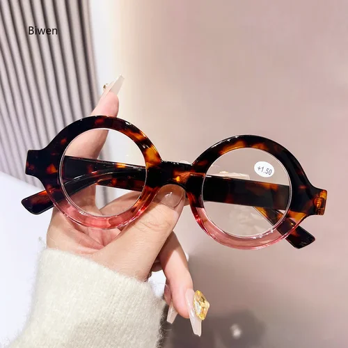 Imagen 2 del producto Gafas de lectura redondas para hombre, gafas graduadas con bloqueo de luz azul, gafas de lectura para mujer