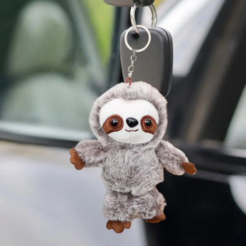 Stuffed Sloth Keyring Sloth Doll Charm Stuffed Animals Bag Charm Backpack Accessory Soft And Comfortable Key Pendant For Family