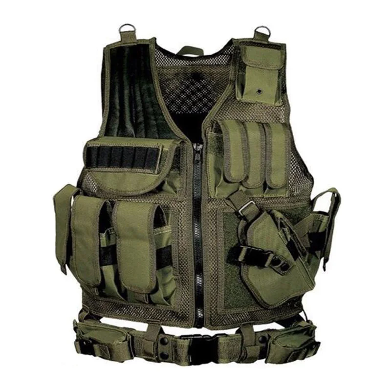 Gilet tattico softair Muti-tasche gilet da caccia armatura regolabile Sport all'aria aperta Wargame Combat Training Paintball Equipment