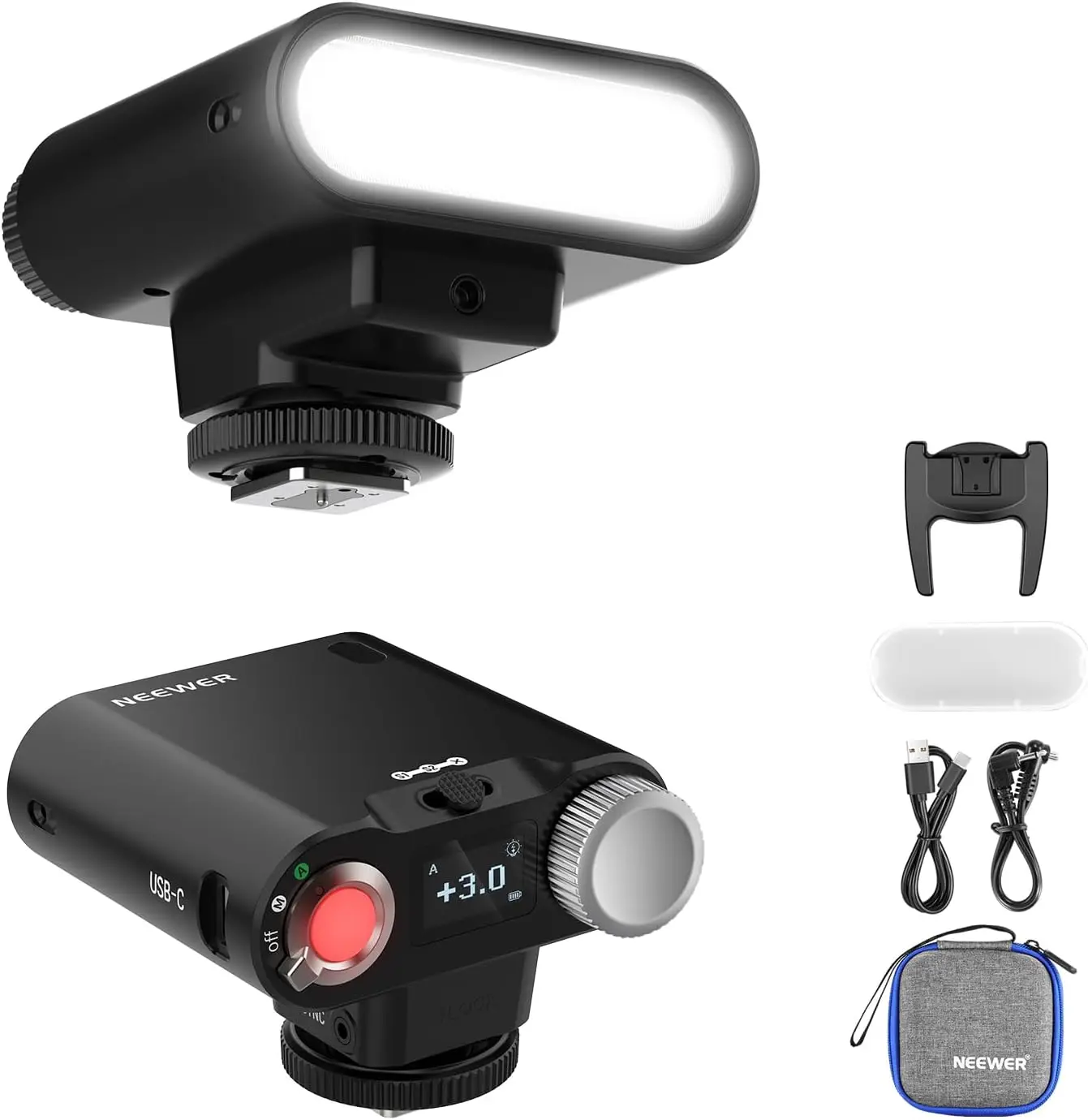 NEEWER Z160 Single Contact Camera Flash, 22Ws GN14 6000K Speedlite Light A/M Mode 1/1-1/128 Power Canon Nikon Sony Fuji Olympus