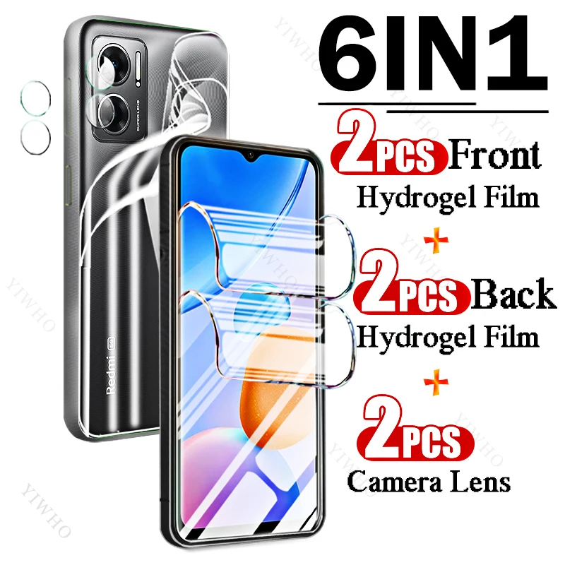 9in1 Full Cover Front Back Hydrogel Film for Xiaomi Redmi 11 Prime 5G Fingerprint Screen Protector for Redmi 11Prime Camera Lens