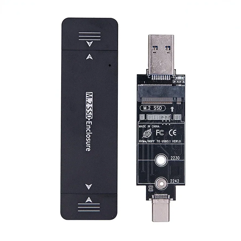 Dual Protocol USB3.1 Type C M.2 SATA NVME Enclosure SSD Adapter USB NVME Case SSD M2 NVME External Case M2 SATA SSD Box RTL9210B