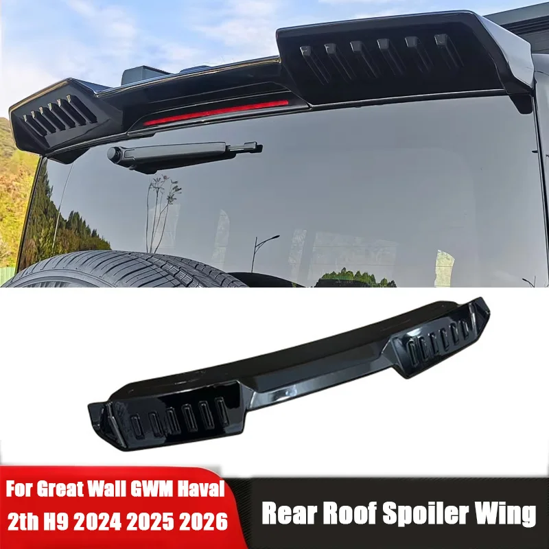 Car Rear Roof runk Lid Spoiler Fixed Tail Wing Modification For Great Wall GWM Haval 2th H9 2024 2025 2026 Exterior Accessories