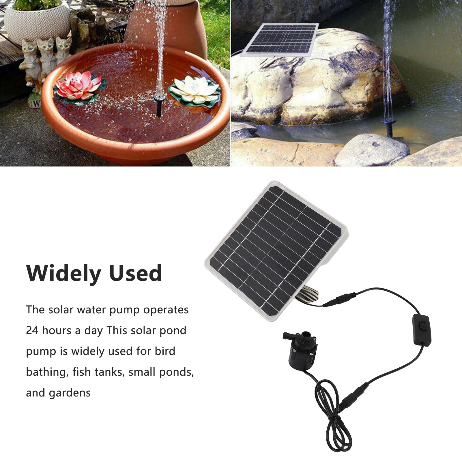 50W Solar  Kit Solar Power  Panel Kit Power Storage Function  Adjustment for Gardens for Fish