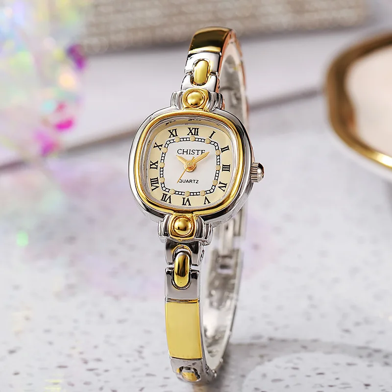 Fashion  Gold Fine Strap Bracelet Wristwatch Women's Square Quartz WatchesGirls Clock Gifts Relojes Female Clock Dropshipping