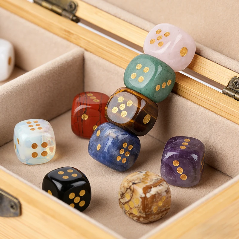 Crystal Stone Ornament Round Dice Amethyst Quartz Therapy Meditation Spiritual Natural Gemstone Divination Home Decoratives 15mm