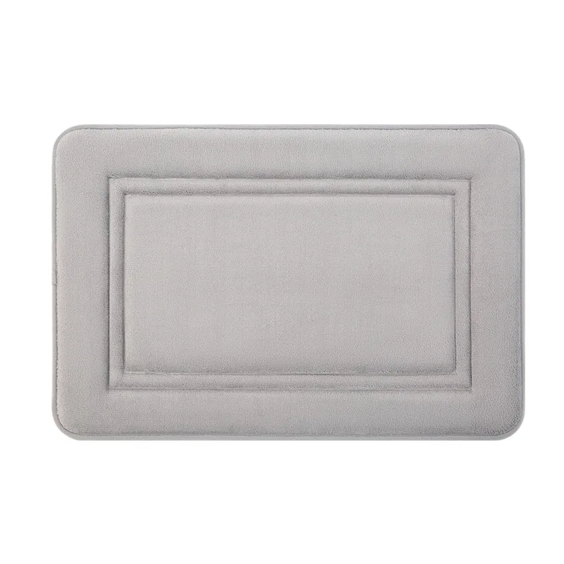 Plush Coral Fleece Bathroom Mat Non Slip Design for Tile Stone Floors 40 60cm Absorbs Water Fast Dries Quickly