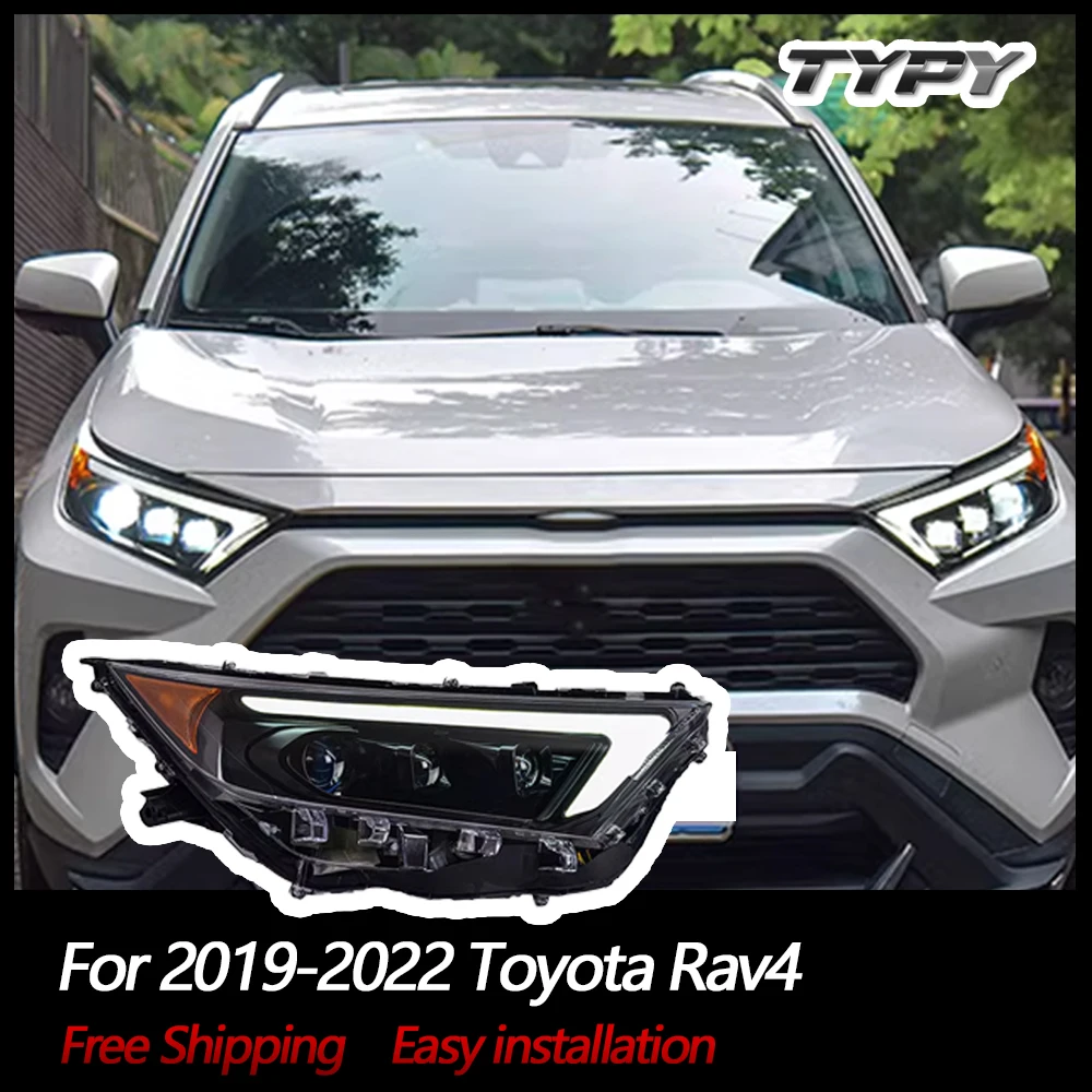 

TYPY New LED Headlight Upgrade Modified Full Head Lamp For Toyota RAV4 2019-2022 Turn Signals Daytime Running Lights