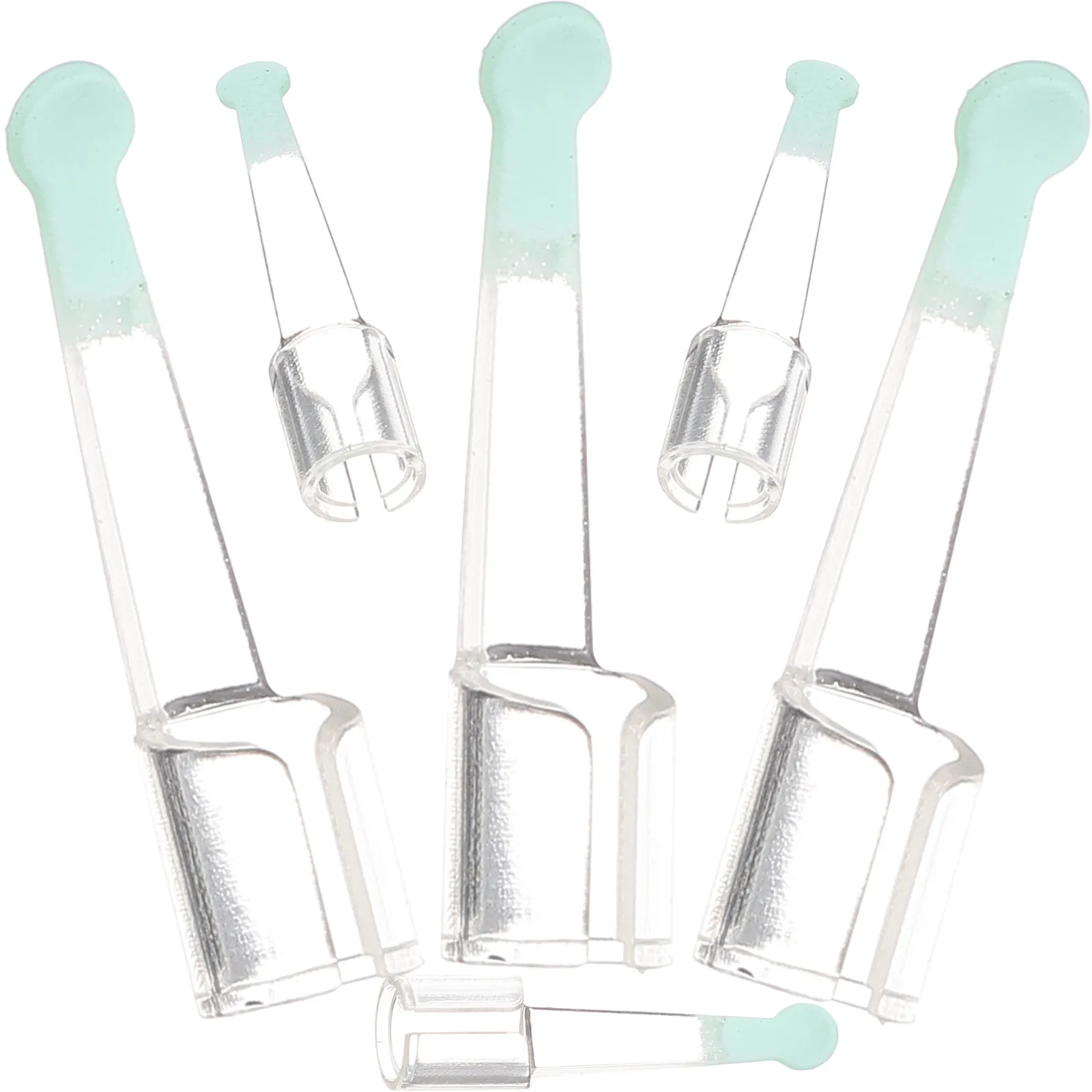 6Pcs Ear Spoon Tips Replacement Silicone Soft Earwax Remover Tool for Visible Ear Wax Cleaning Earwax Removal Supply