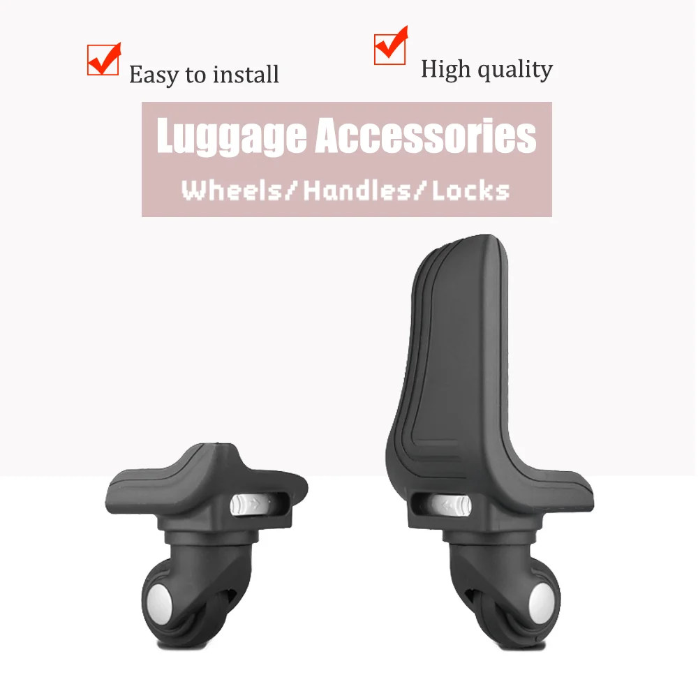 Replacement W033 Wheels for Softside Luggage, Universal Spinner Caster for Cloth Suitcase Repair, Durable & Silent Parts