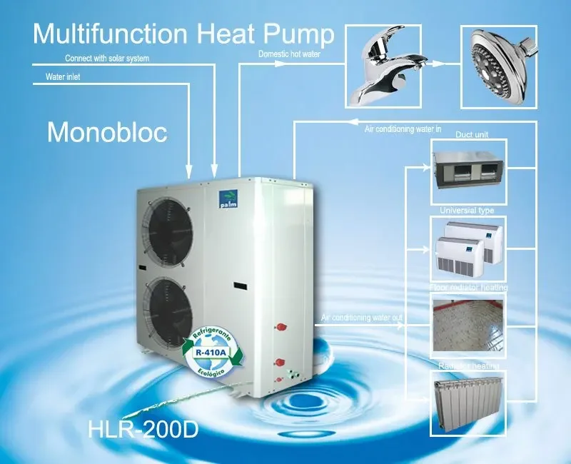 air source all in one heat pump