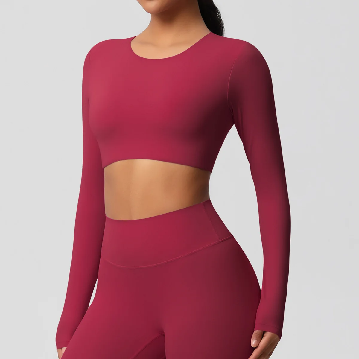 

Yoga Shirts Crop Top Long Sleeves Shirts for Women Sports Long Sleeves Fitness Yoga Top Push Up Gym Clothes Workout Tops
