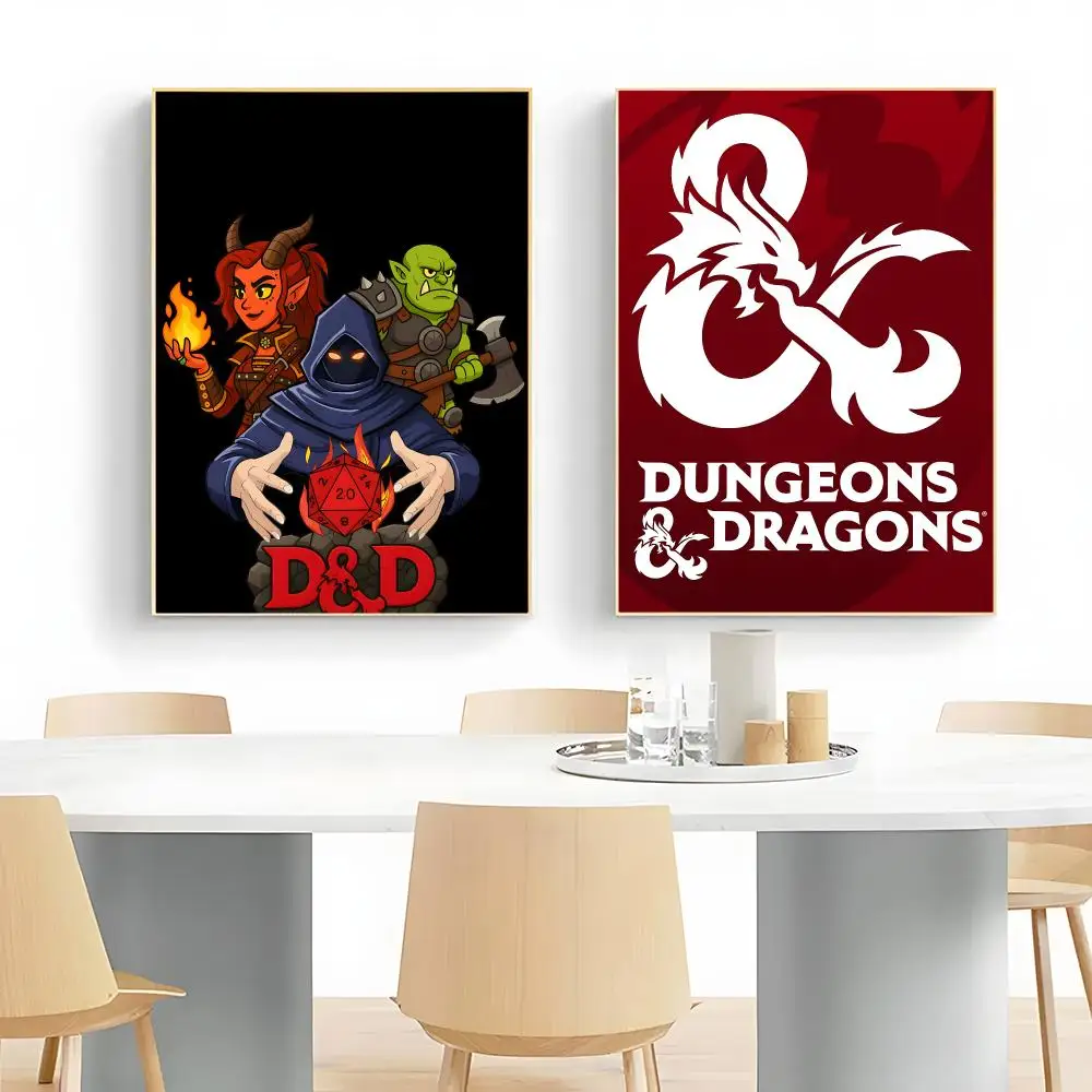 Game Tabletop Dungeons And Dragons Poster Wall Art Print Decorative Mural Home Decor Gift Unframed