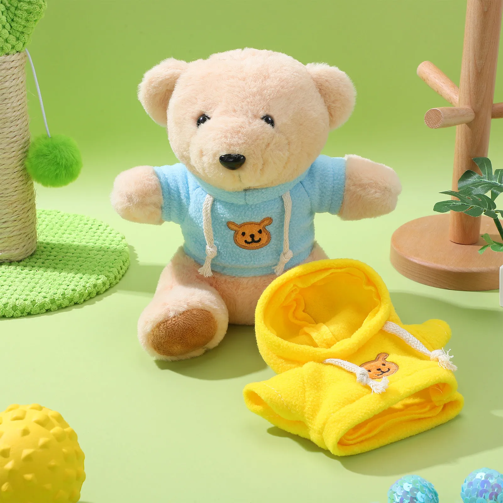 

2 шт. мини-худи для медведей, мягкие и удобные сменные наряды для плюшевых игрушек, декор для медведей