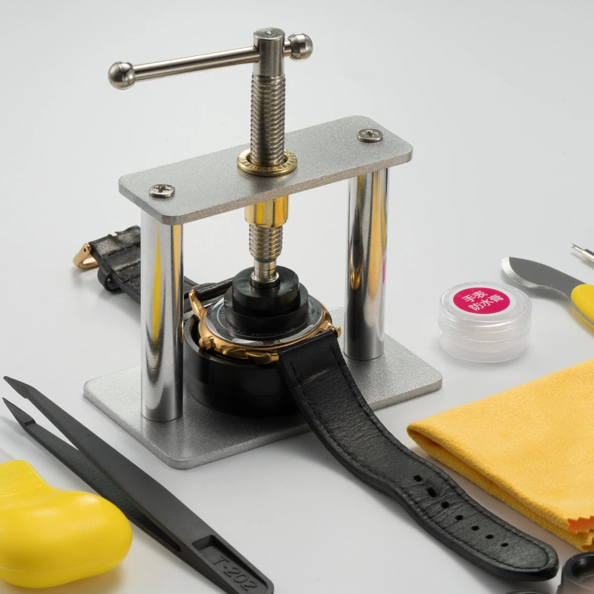 21 قطعة ساعة احترافية اضغط على مجموعة ساعة الظهر لأداة إغلاق وتركيب يموت ساعة أداة إصلاح يموت عدة لصانع الساعات #3