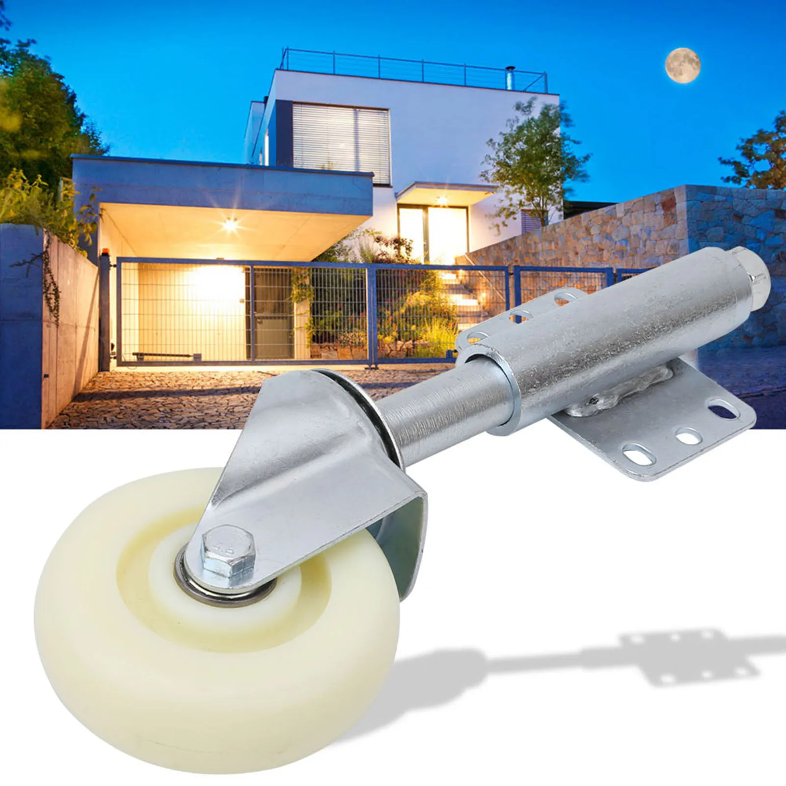 

4" Nylon Gate Wheel Spring Loaded Swivel Caster Heavy Duty 110lbs Load Capacity Spring Loaded Caster