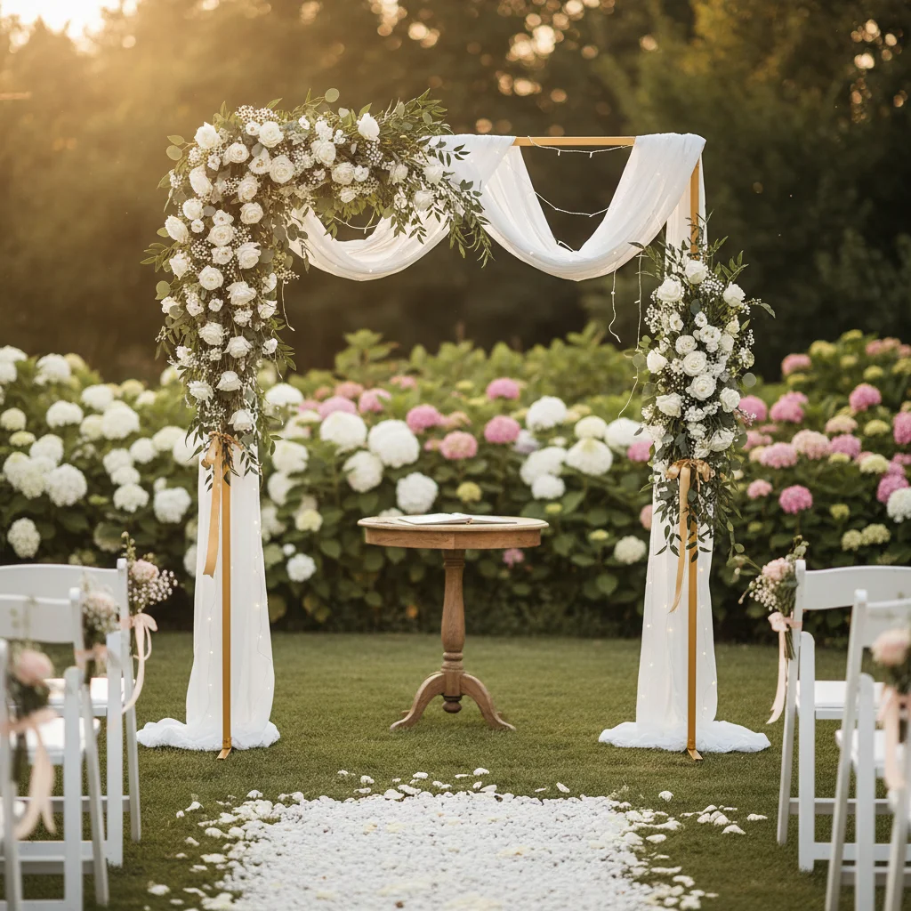 Arco De Boda Cuadrado Resistente, Soporte De Arco Para Fiestas Duradero Con 2 Bases Y 6 Barras Para Decoración De Bodas Y Cumpleaños — -74%, 142.28€ Coupon, from 49.99€ – 74% descuento – €49.99