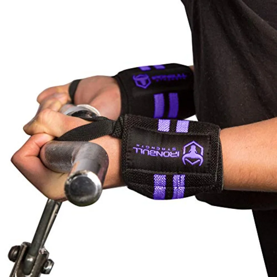

Women Wrist Wraps with Thumb Loops - 12" Professional Grade - Wrist Support Brace and Compression for Cross Training, Weight Li
