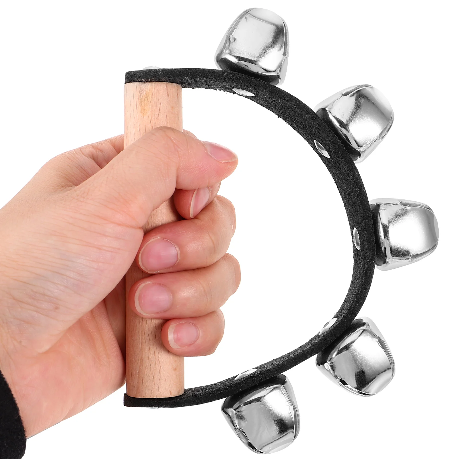 

3 Pcs Hand-ring Teaching Aids Bell Puzzle Tambourine Toys Metal Bells Handheld Musical Instruments