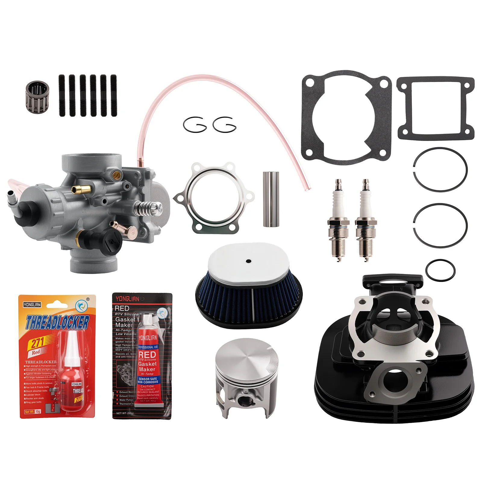 

Top End Cylinder Piston Carburetor Gasket Kit For Yamaha Blaster 200 YFS200 US