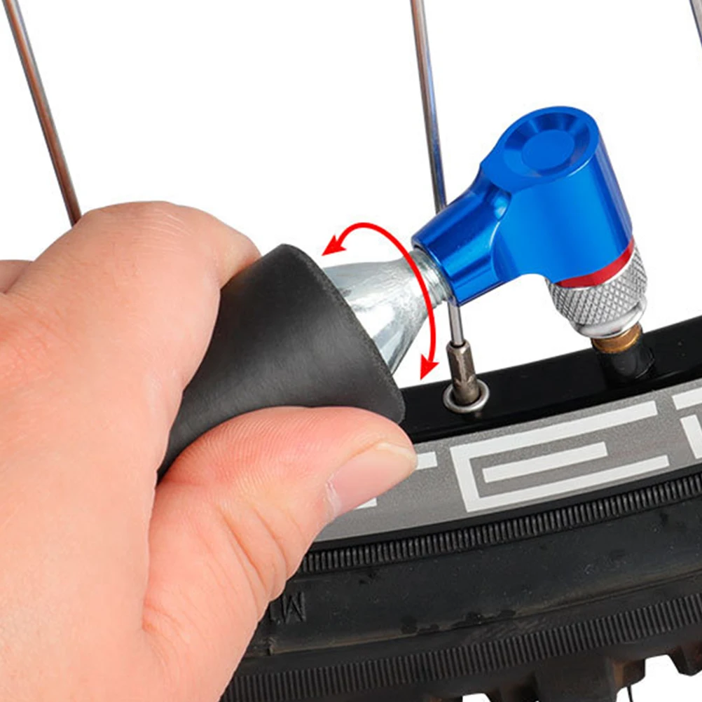 

6pcs Bike Inflator Cover Waterproof Dustproof Lightweight Pump Accessories Black Color Sponge Tire Protection