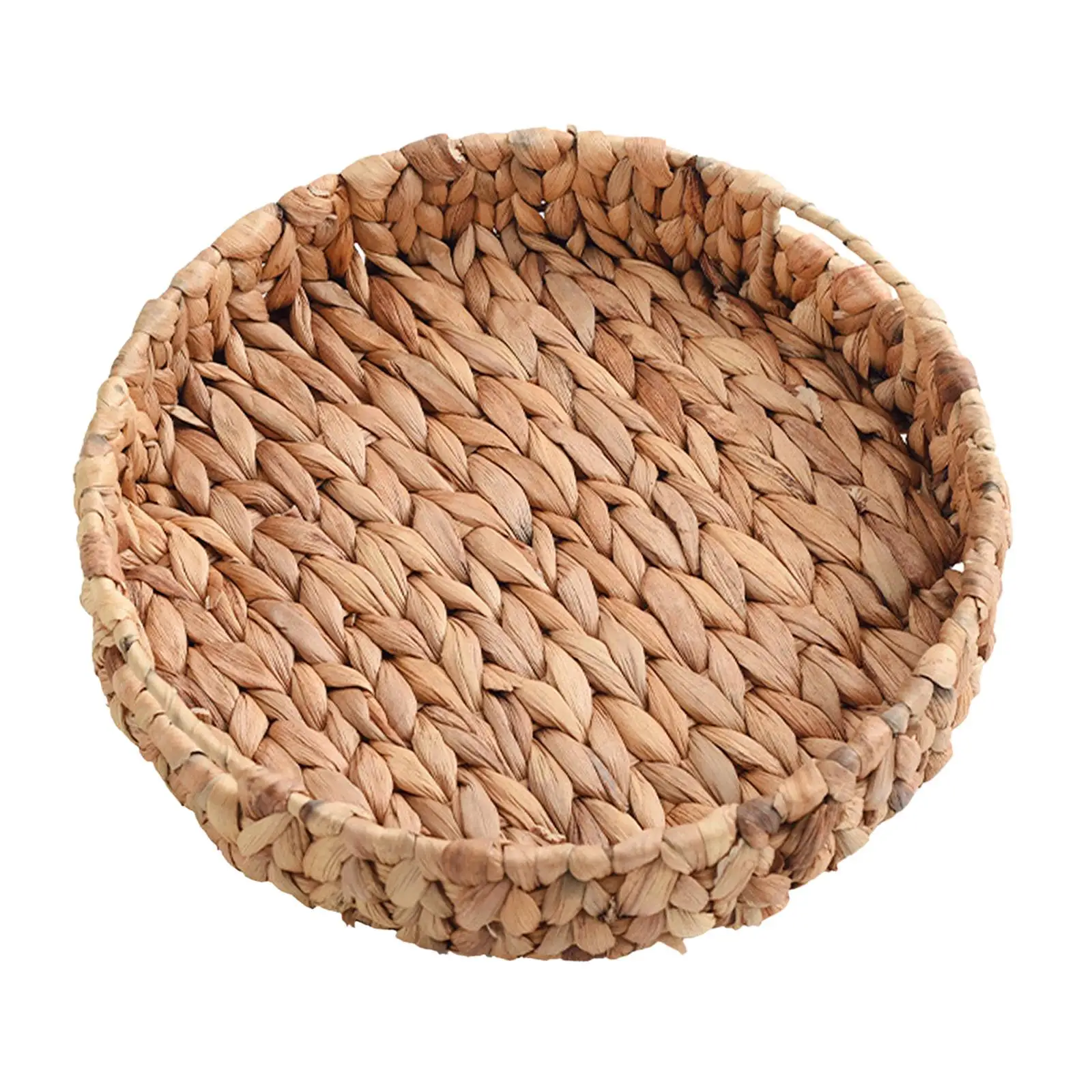 Wicker Woven Basket Wicker Serving Tray Hand Woven Multiuse Decorative Wicker Woven Bread Basket for Restaurant Outdoor Hotel