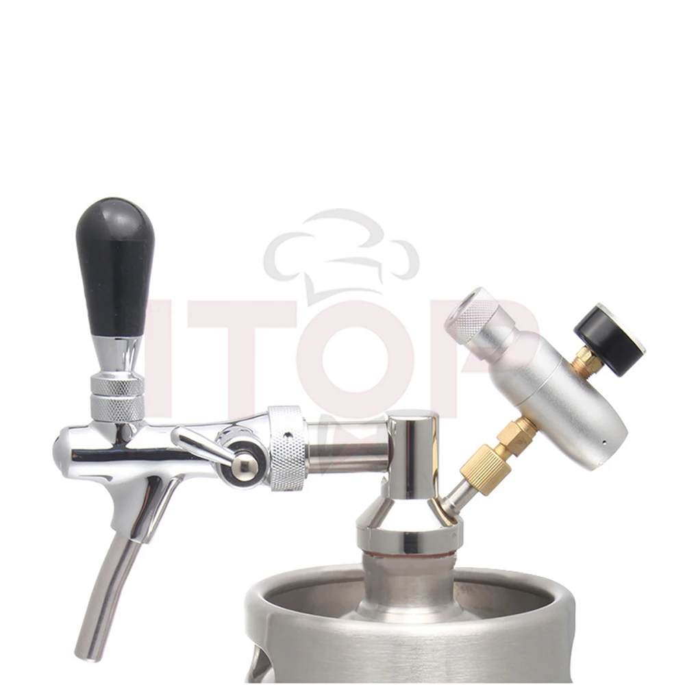 Itop 2L/ 3.6L/ 5L/ 8L Huishoudelijke Biervat Rvs Draagbare Bier Dispenser Biertap Systeem Italiaanse tap En CO2 Regulator