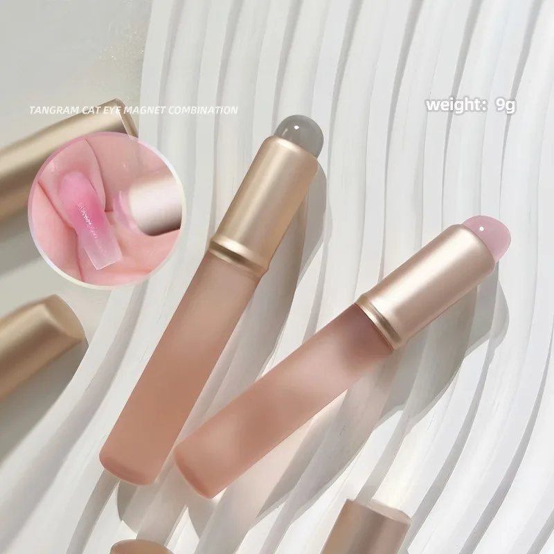 2 قطعة أدوات الأظافر الصغيرة فرشاة سيليكون ماتي القلم برميل لطخة التدرج أحمر الخدود فرشاة الصحافة ملصق الوردي فرشاة الأظافر مسمار أداة فنية